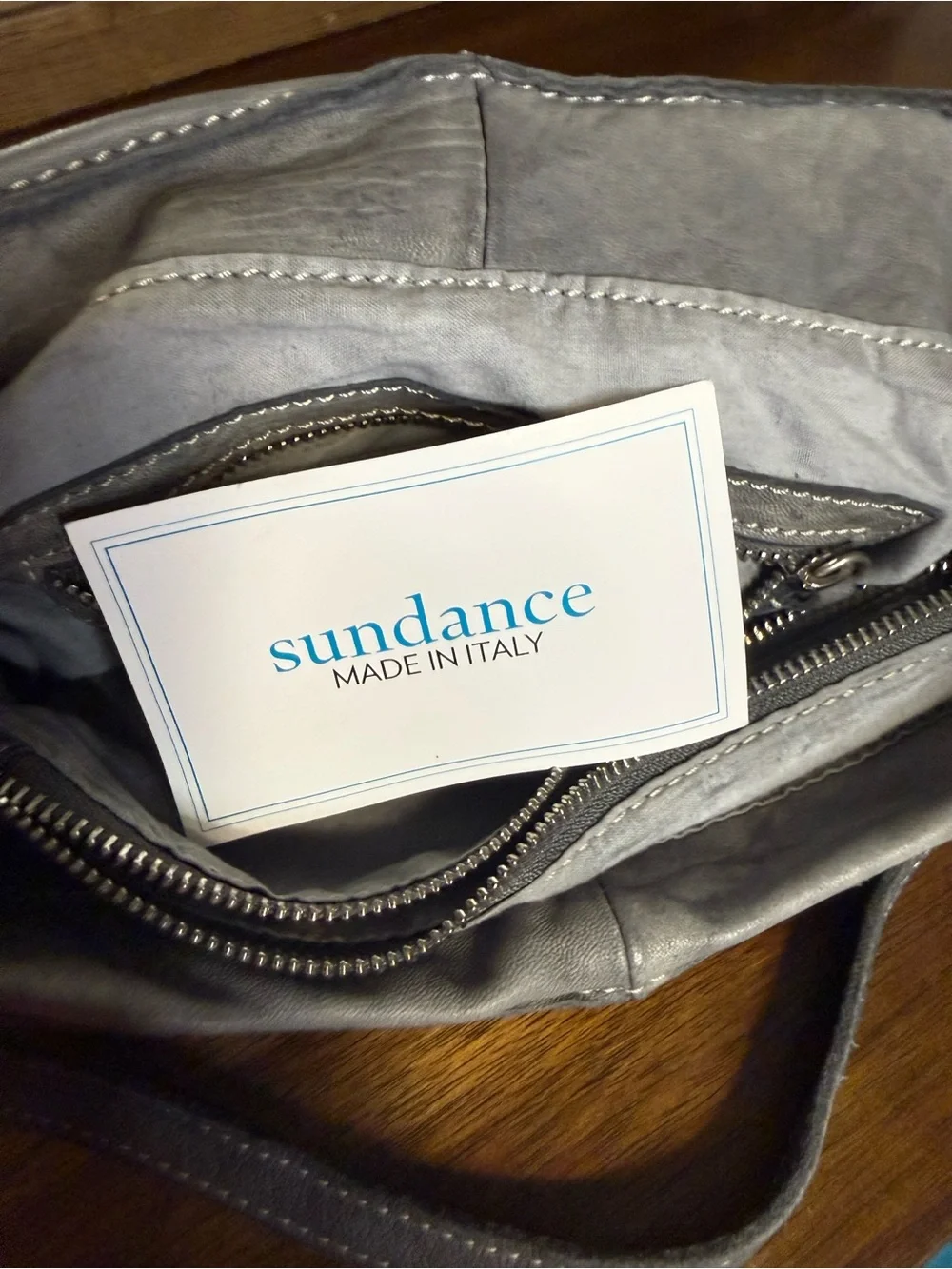 Sundance Gray Woven Leather Crossbody Bag